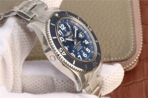 Replica Breitling SuperOcean  II 44mm GF Blue Dial SS Bracelet A2824 - Image 6