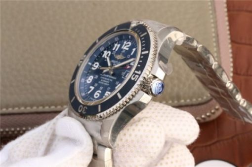 Replica Breitling SuperOcean  II 44mm GF Blue Dial SS Bracelet A2824 - Image 7