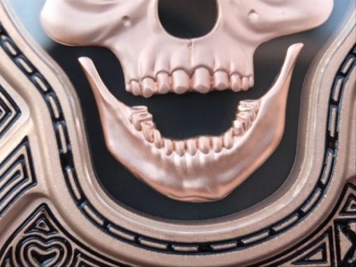 Replica Bell & Ross Bell & Ross BR01 RG Burning Skull Tattoo Watch RG Dial Leather Strap MIYOTA 9015 - Image 10