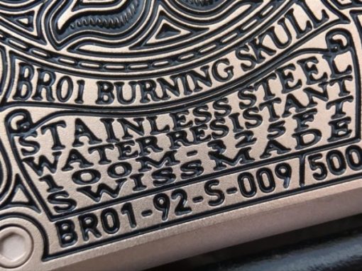 Replica Bell & Ross Bell & Ross BR01 RG Burning Skull Tattoo Watch RG Dial Leather Strap MIYOTA 9015 - Image 16