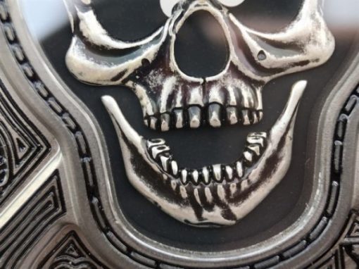 Replica Bell & Ross BR01 Burning Skull Tattoo Watch Antique Dial  Black Leather Strap MIYOTA 9015 - Image 10