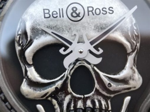 Replica Bell & Ross BR01 Burning Skull Tattoo Watch Antique Dial  Black Leather Strap MIYOTA 9015 - Image 11