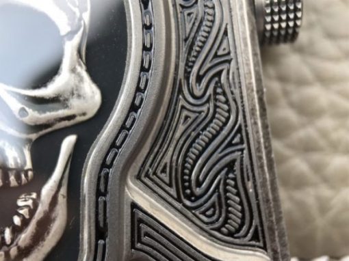 Replica Bell & Ross BR01 Burning Skull Tattoo Watch Antique Dial  Black Leather Strap MIYOTA 9015 - Image 12