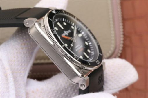 Replica Bell & Ross BR 03-92 Diver SS Black Dial Rubber Strap MIYOTA 9015 - Image 6