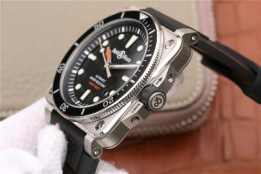 Replica Bell & Ross BR 03-92 Diver SS Black Dial Rubber Strap MIYOTA 9015 - Image 7