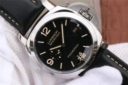 Replica Panerai PAM498 VSF Black Dial Leather Strap P.9000 - Image 3