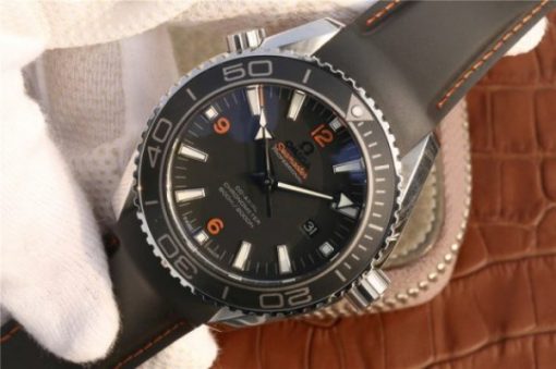 Replica Omega Planet Ocean Professional Ceramic Bezel 45mm OMF Orange Marker Rubber Strap A8500 - Image 2