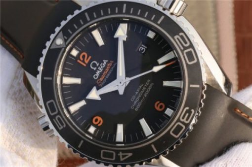 Replica Omega Planet Ocean Professional Ceramic Bezel 45mm OMF Orange Marker Rubber Strap A8500 - Image 3