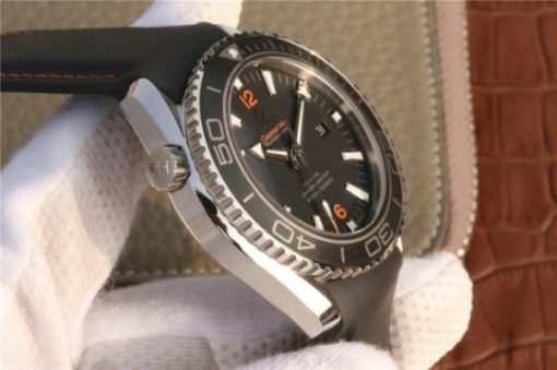 Replica Omega Planet Ocean Professional Ceramic Bezel 45mm OMF Orange Marker Rubber Strap A8500 - Image 6