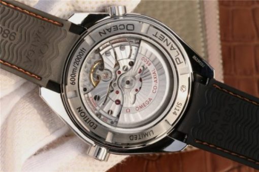 Replica Omega Planet Ocean Professional Ceramic Bezel 45mm OMF Orange Marker Rubber Strap A8500 - Image 10