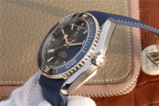 Replica Omega Planet Ocean Professional Blue Liquidmetal Bezel 45mm OMF Rubber Strap A8500 - Image 7