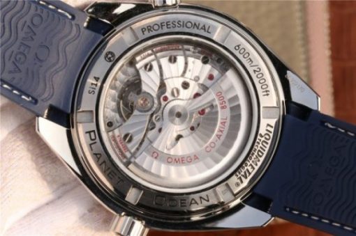 Replica Omega Planet Ocean Professional Blue Liquidmetal Bezel 45mm OMF Rubber Strap A8500 - Image 9