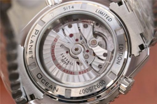 Replica Omega Planet Ocean Professional Orange Bezel 45mm OMF SS Bracelet A8500 - Image 9