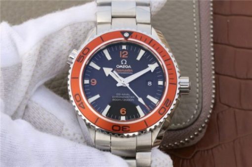 Replica Omega Planet Ocean Professional Orange Bezel 45mm OMF SS Bracelet A8500