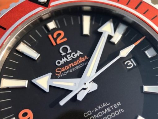 Replica Omega Planet Ocean Professional Orange Bezel 45mm OMF Rubber Strap A8500 - Image 4