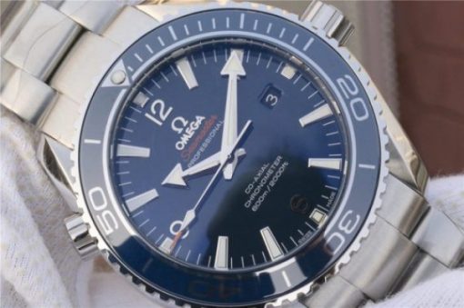 Replica Omega Planet Ocean Professional Blue Liquidmetal Bezel 45mm OMF SS Bracelet A8500 - Image 3
