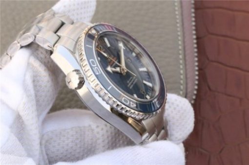 Replica Omega Planet Ocean Professional Blue Liquidmetal Bezel 45mm OMF SS Bracelet A8500 - Image 6
