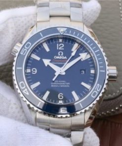Replica Omega Planet Ocean Professional Blue Liquidmetal Bezel 45mm OMF SS Bracelet A8500