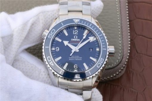 Replica Omega Planet Ocean Professional Blue Liquidmetal Bezel 45mm OMF SS Bracelet A8500