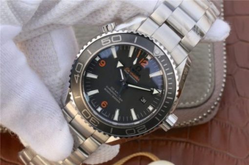 Replica Omega Planet Ocean Professional Ceramic Bezel 45mm OMF Orange Marker SS Bracelet A8500 - Image 2