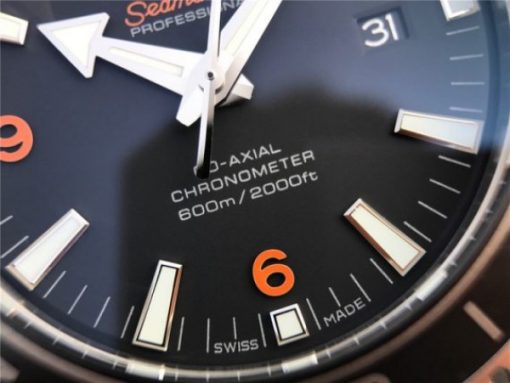 Replica Omega Planet Ocean Professional Ceramic Bezel 45mm OMF Orange Marker SS Bracelet A8500 - Image 5