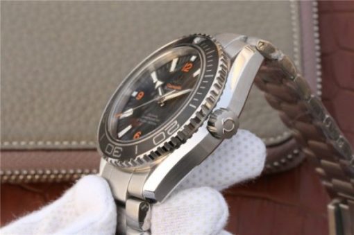 Replica Omega Planet Ocean Professional Ceramic Bezel 45mm OMF Orange Marker SS Bracelet A8500 - Image 6