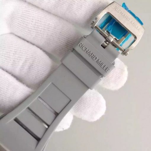 Replica Richard Mille RM027 SS Skeleton Dial Gray Rubber Strap 6T51 - Image 7