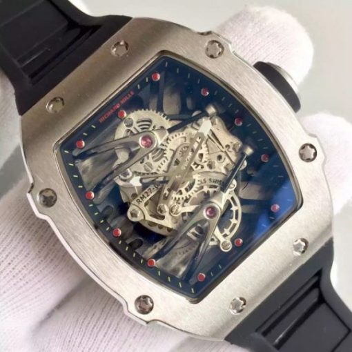 Replica Richard Mille RM027 SS Skeleton Dial Black Rubber Strap 6T51 - Image 3