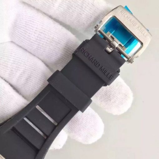 Replica Richard Mille RM027 SS Skeleton Dial Black Rubber Strap 6T51 - Image 6