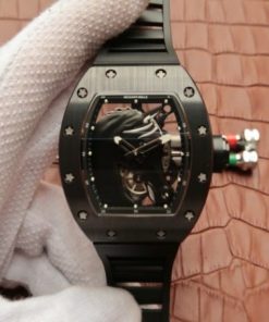 Replica Richard Mille RM52-02 Horse Unique Piece Real Ceramic Black Rubber Strap MIYOTA8215