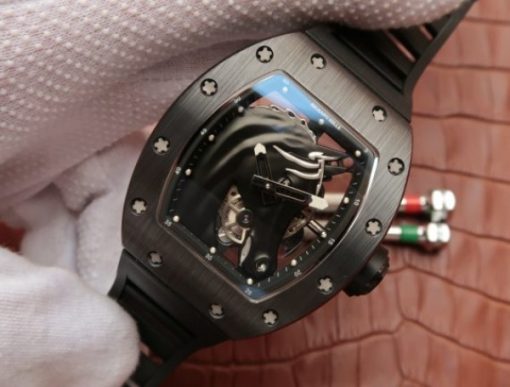 Replica Richard Mille RM52-02 Horse Unique Piece Real Ceramic Black Rubber Strap MIYOTA8215 - Image 2