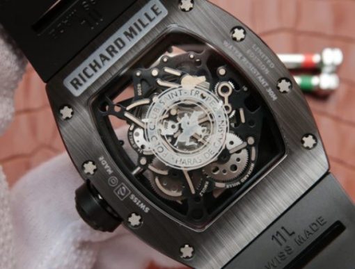 Replica Richard Mille RM52-02 Horse Unique Piece Real Ceramic Black Rubber Strap MIYOTA8215 - Image 6