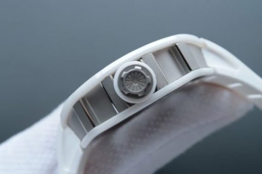 Replica Richard Mille RM052 White Ceramic SS Skull Dial White Rubber Strap MIYOTA8215 - Image 3