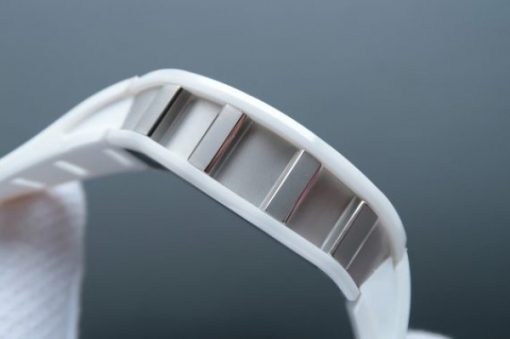 Replica Richard Mille RM052 White Ceramic SS Skull Dial White Rubber Strap MIYOTA8215 - Image 4