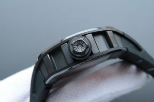 Replica Richard Mille RM 052 Skull Watch Black Ceramic Skeleton Dial Black Rubber Strap MIYOTA8215 - Image 3