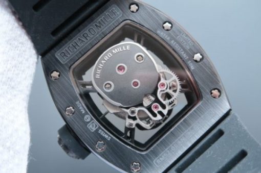 Replica Richard Mille RM 052 Skull Watch Black Ceramic Skeleton Dial Black Rubber Strap MIYOTA8215 - Image 5