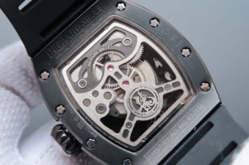 Replica Richard Mille RM057 Dragon Phoenix PVD SS Case YG Dragon Dial Black Rubber Strap - Image 5