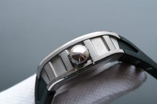 Replica Richard Mille RM057 Dragon Phoenix SS Case Silver Dragon Dial Black Rubber Strap - Image 3