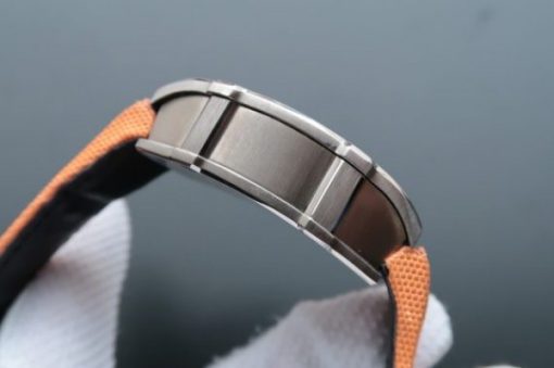Replica Richard Mille RM027 SS Skeleton Dial Black Inner Bezel Orange Nylon Strap 6T51 - Image 4