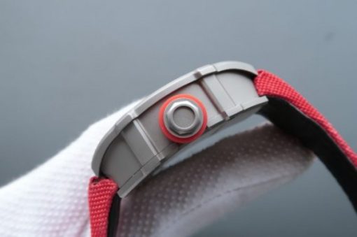 Replica Richard Mille RM027 SS Skeleton Dial Gray Inner Bezel Red Nylon Strap 6T51 - Image 3