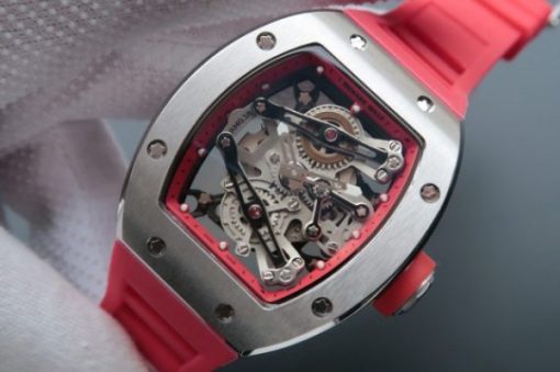 Replica Richard Mille RM038 SS Red Inner Bezel Skeleton Dial Red Rubber Strap Jap Quartz - Image 2