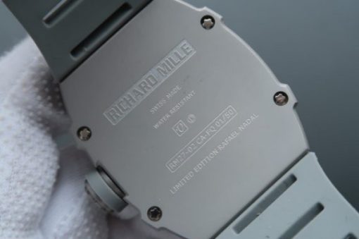 Replica Richard Mille RM027 SS Skeleton Dial Gray Inner Bezel Gray Rubber Strap 6T51 - Image 6