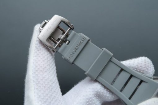 Replica Richard Mille RM027 SS Skeleton Dial Gray Inner Bezel Gray Rubber Strap 6T51 - Image 7