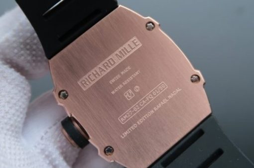 Replica Richard Mille RM027 RG Skeleton Dial Black Rubber Strap 6T51 - Image 6