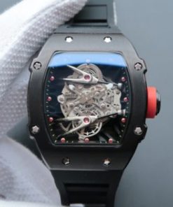 Replica Richard Mille RM027 PVD Skeleton Dial Black Rubber Strap 6T51