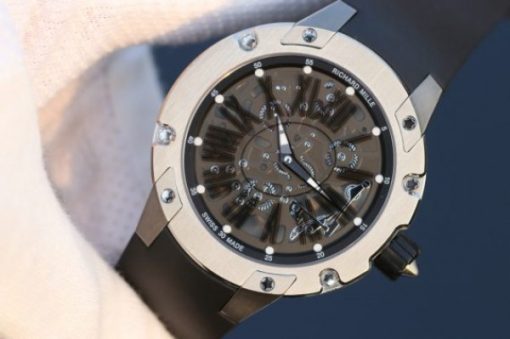 Replica Richard Mille RM033 Titanium SF Roman Markers Dial Black Rubber Strap Micro-Rotor Movement - Image 2