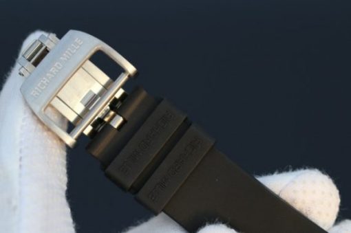 Replica Richard Mille RM033 Titanium SF Roman Markers Dial Black Rubber Strap Micro-Rotor Movement - Image 8