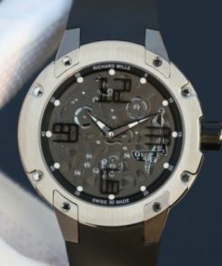 Replica Richard Mille RM033 Titanium SF Arabic Markers Dial Black Rubber Strap Micro-Rotor Movement