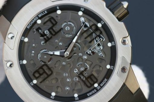 Replica Richard Mille RM033 Titanium SF Arabic Markers Dial Black Rubber Strap Micro-Rotor Movement - Image 2