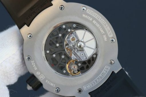 Replica Richard Mille RM033 Titanium SF Arabic Markers Dial Black Rubber Strap Micro-Rotor Movement - Image 7